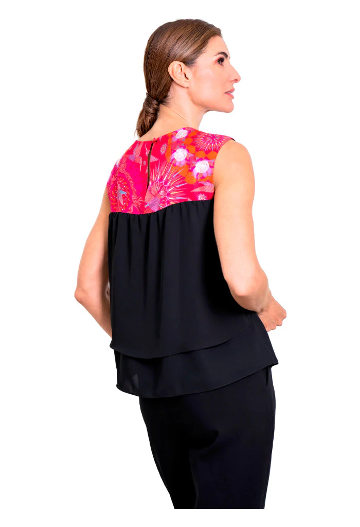 Blusa Pétalos Colibrí Rojo