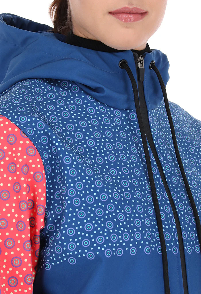 Chamarra Tzontli Día de Muertos Mictlán Azul/Coral