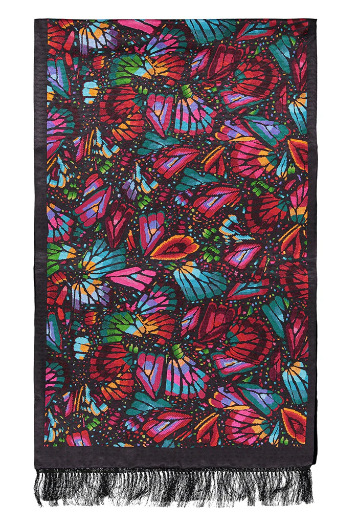 Chalina Con Terciopelo Mariposa Bordada