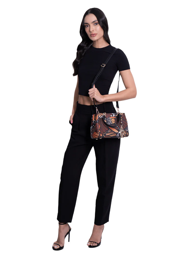 Mini Satchel Kaxan Saffiano Mariposa Macro