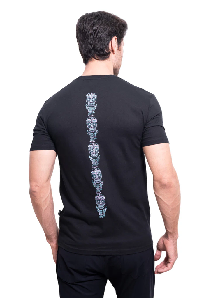 Camiseta Yauali Mictlan Rosa Gris