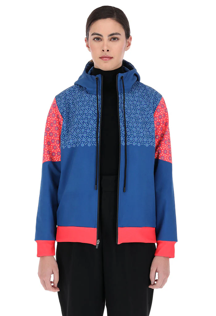 Chamarra Tzontli Día de Muertos Mictlán Azul/Coral