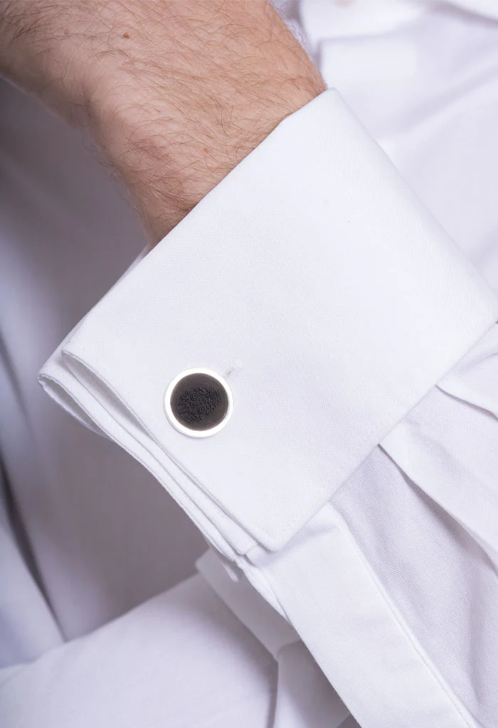 Mancuernilla Redonda Calavera Alto Relieve