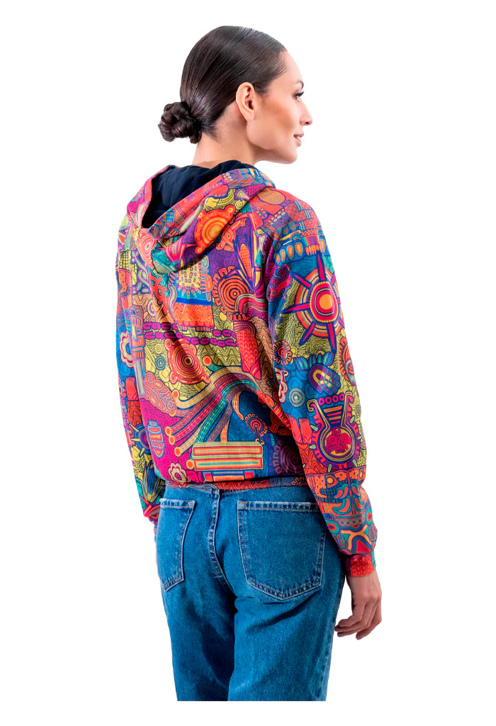 Sudadera Xóchitl Mujer Diosas Mexicas Amarillo