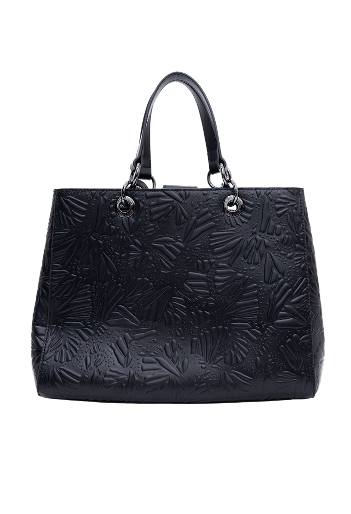 Bolsa Kaxan Piel Grabado Mariposa