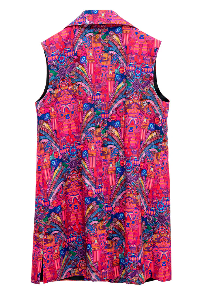 Chaleco Okuili Coatlicue Morado/Rosa