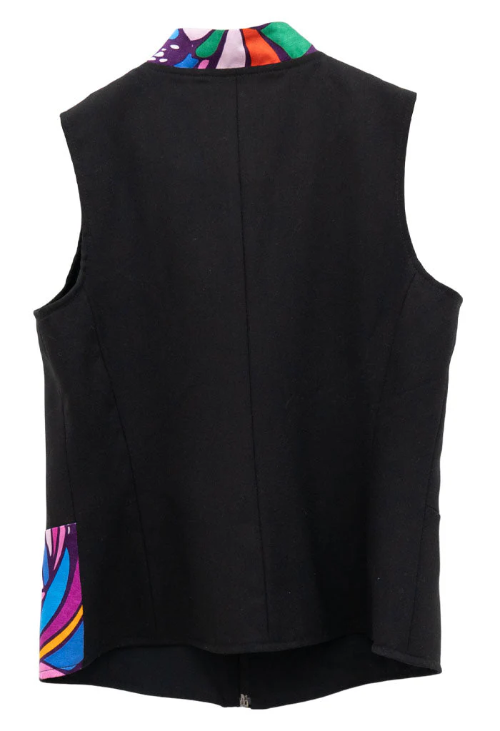 Chaleco Combinado Mariposa Abstracta Morado