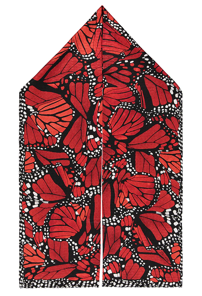 Bufanda Doble Vista Mariposa Macro