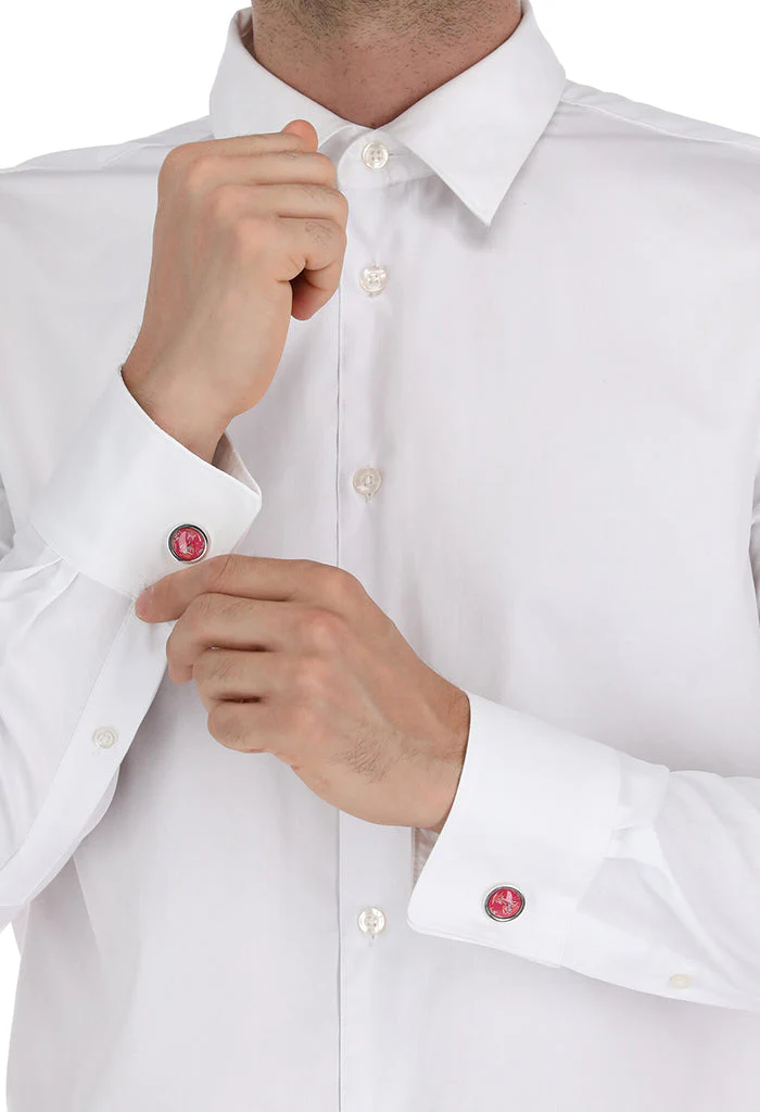 Mancuernillas Redondas Compadres Hasta La Muerte Rosa