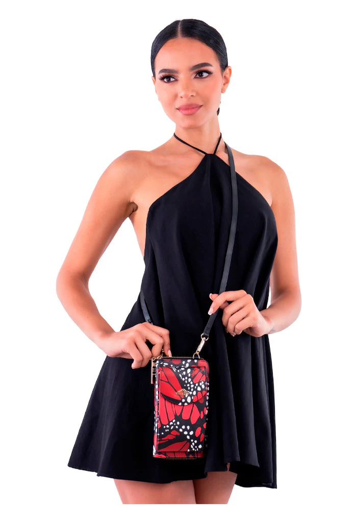 Porta Celular Peek Saffiano Mariposa Macro