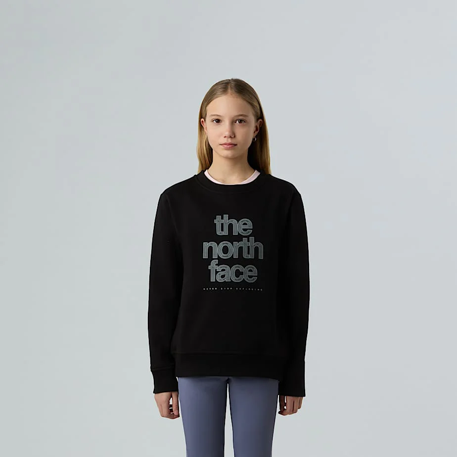 Girls' Reflective Logo Relaxed Sweatshirt
