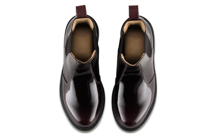 (WMNS) Dr.Martens Flora Smooth Leather Chelsea Boots 'Cherry Red' 14650601