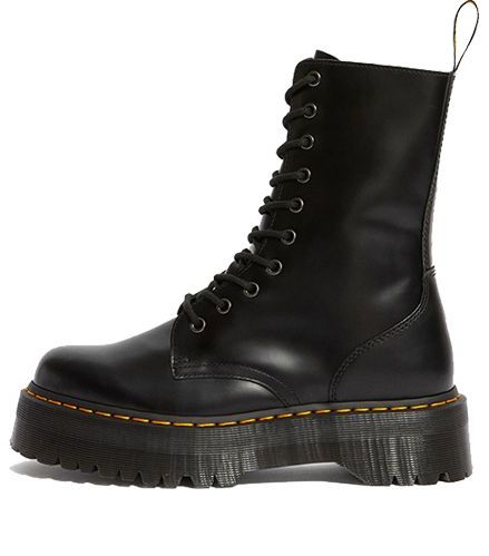 (WMNS) Jadon High Smooth Leather Platform Boot 'Black' 25565001