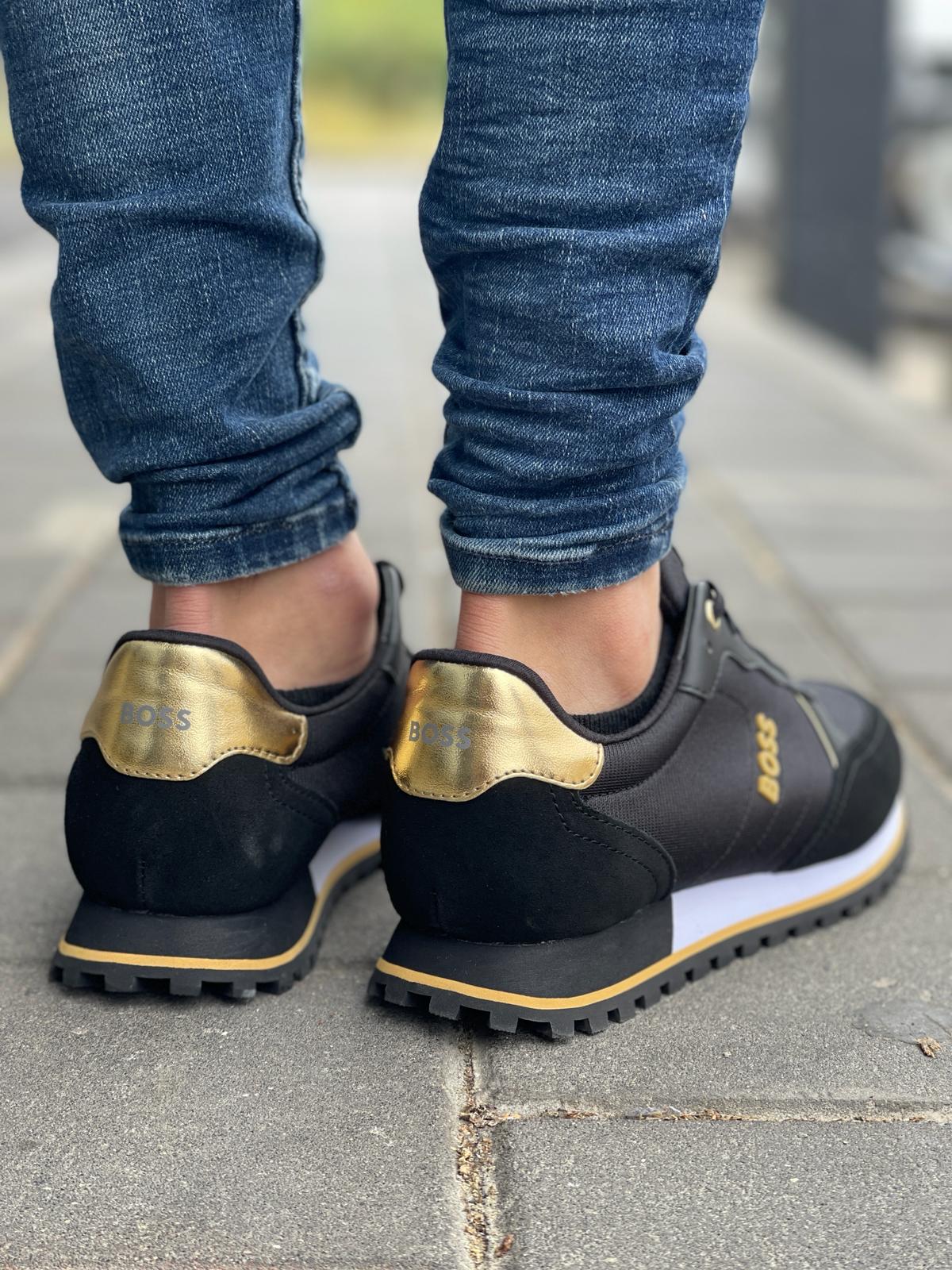 Orange Black Parkour Running Sneakers