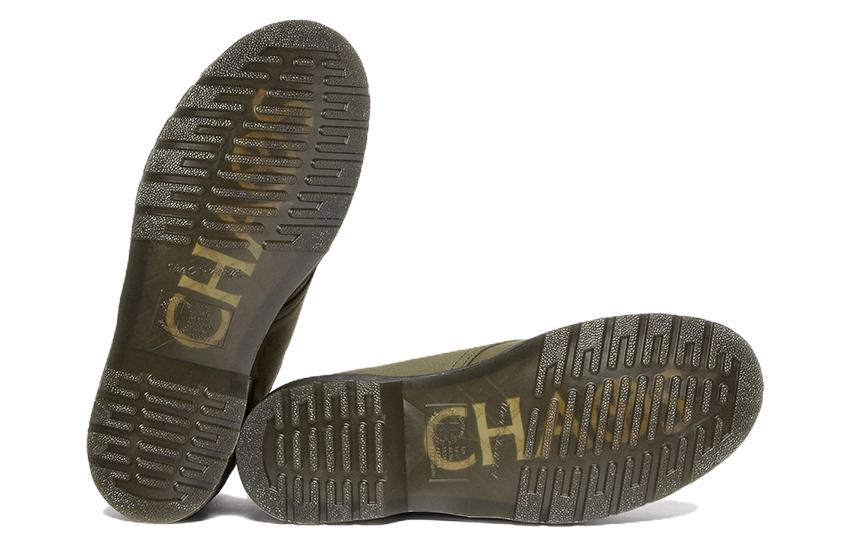 x Babylon 1461 Canvas & Leather Oxford Shoes 'Black Olive' 27990335