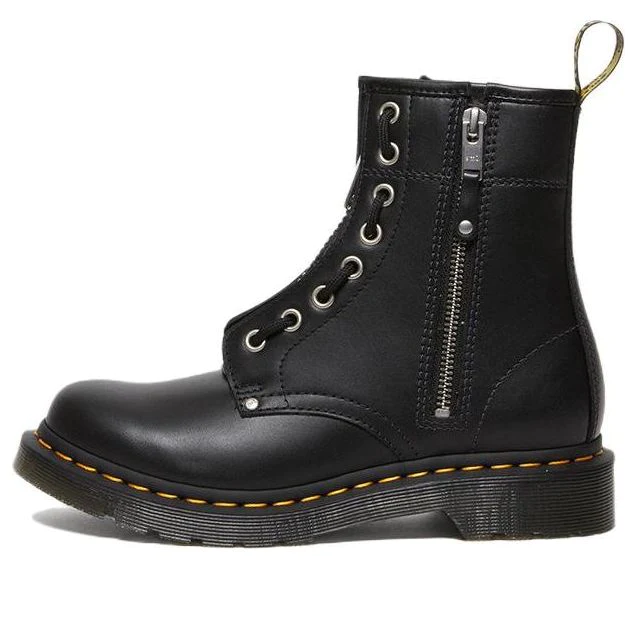 (WMNS) 1460 Double Zip Leather Lace Up Boots 'Black' 27629001