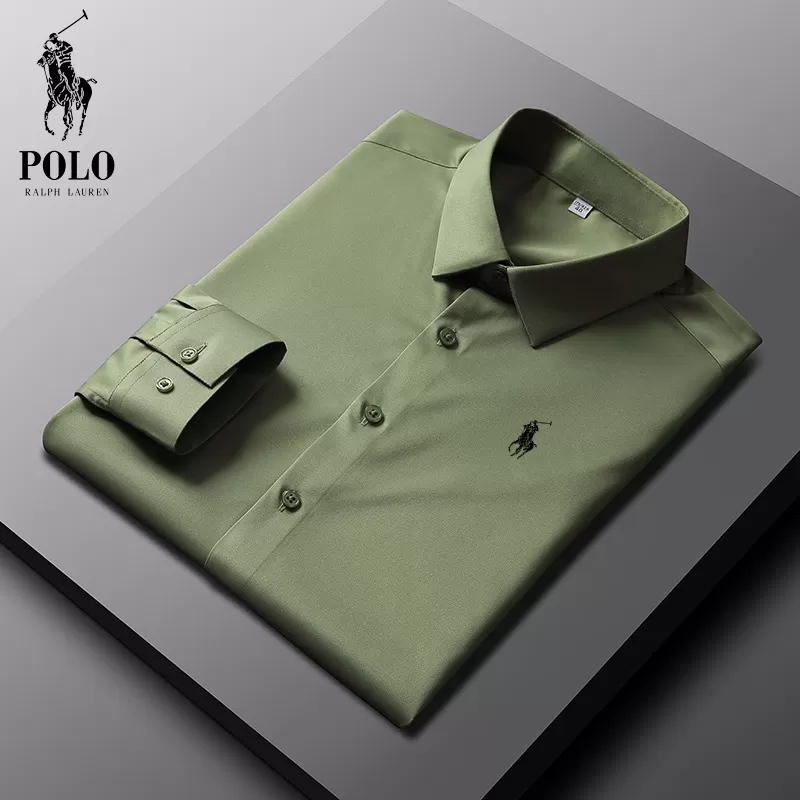 Men's Cotton Basic Denim Long Sleeve Shirt