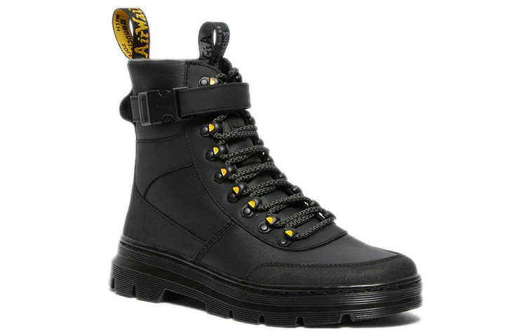 Combs Tech Coated Canvas Casual Boots 'Black Yellow' 27114001