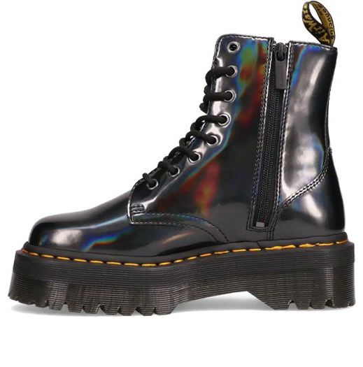 Jadon Hologram Leather Martin Boots Black 26699029