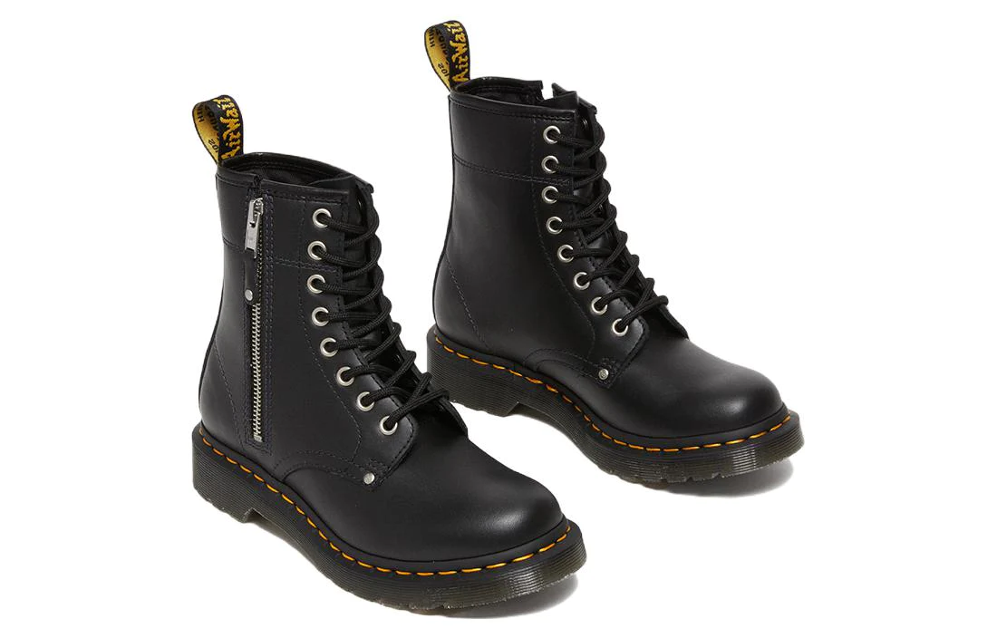 (WMNS) 1460 Double Zip Leather Lace Up Boots 'Black' 27629001