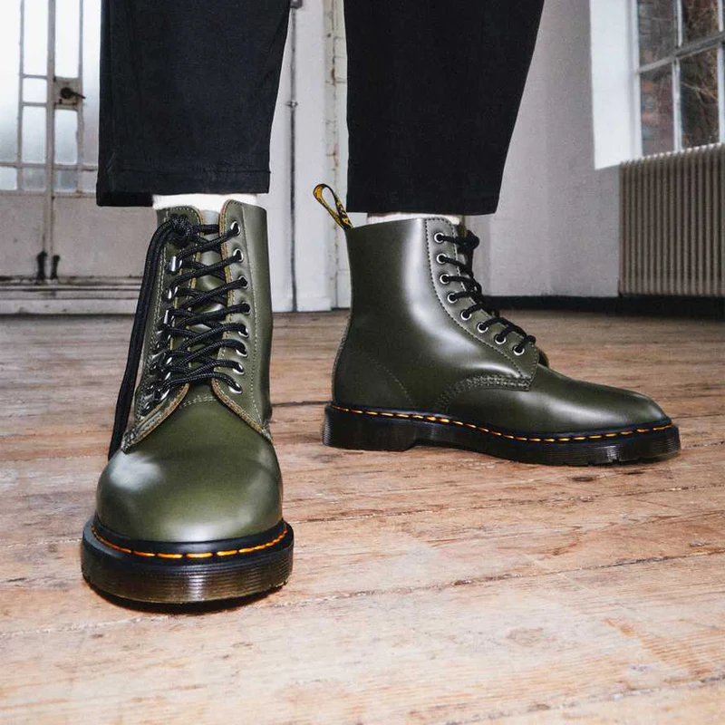 1460 Pascal Verso Stylish Simplicity waterproof Wear-resistant Mid Tops Martin boots Couple Style Green 26966272