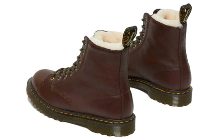 Barton Shearling Lined Leather Ankle Boots 'Brown' 26873264