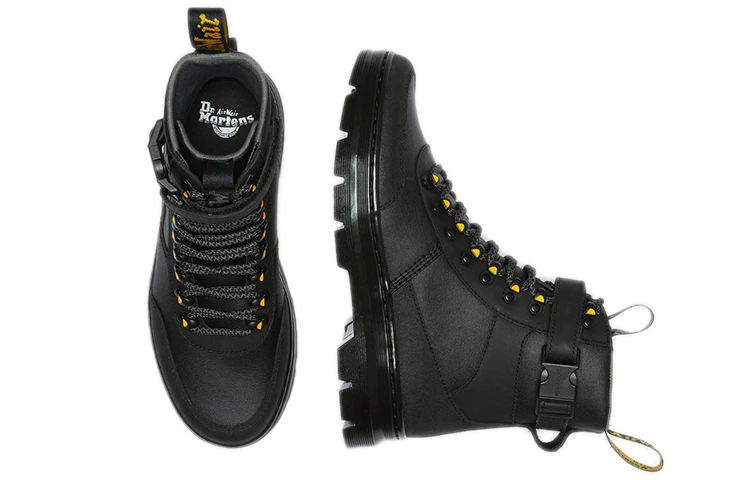 Combs Tech Coated Canvas Casual Boots 'Black Yellow' 27114001