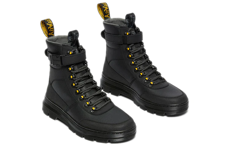 Combs Tech Coated Canvas Casual Boots 'Black Yellow' 27114001
