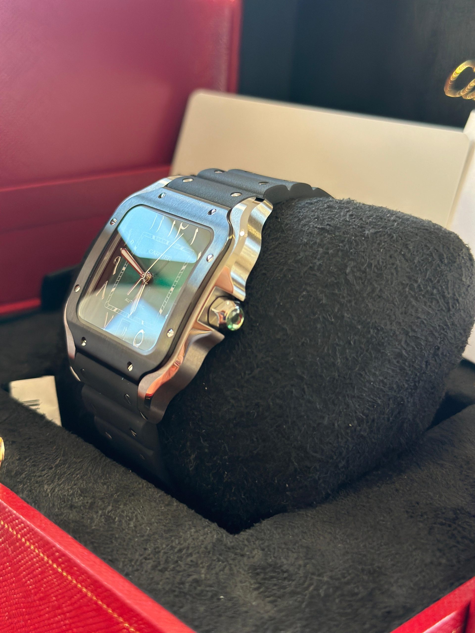 Santos Large with Green Arabic Dial