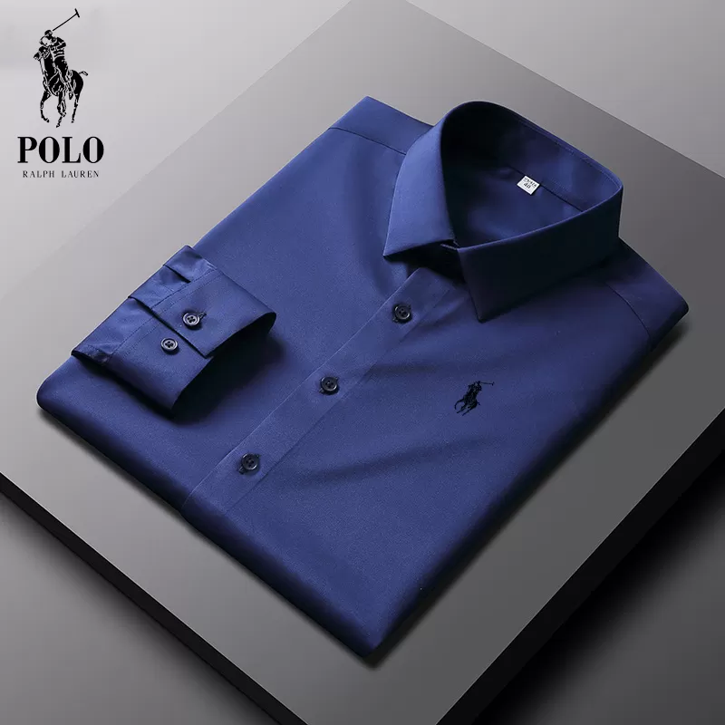 Men's Cotton Basic Denim Long Sleeve Shirt