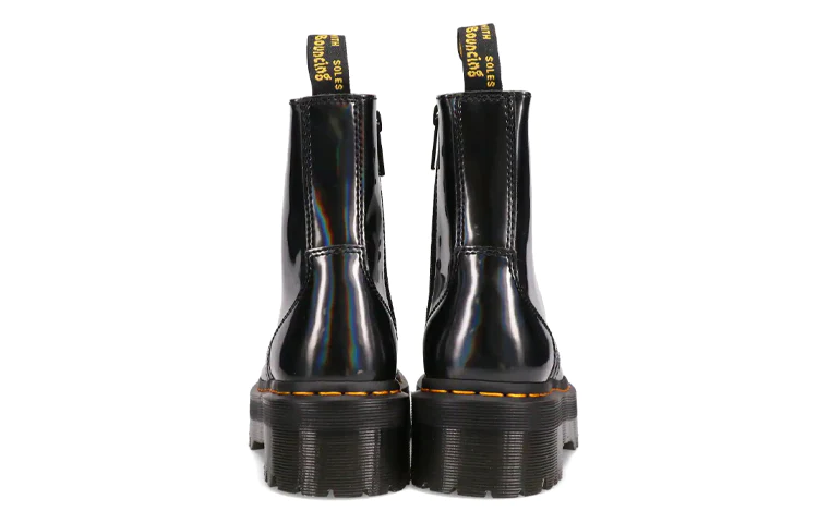 Jadon Hologram Leather Martin Boots Black 26699029