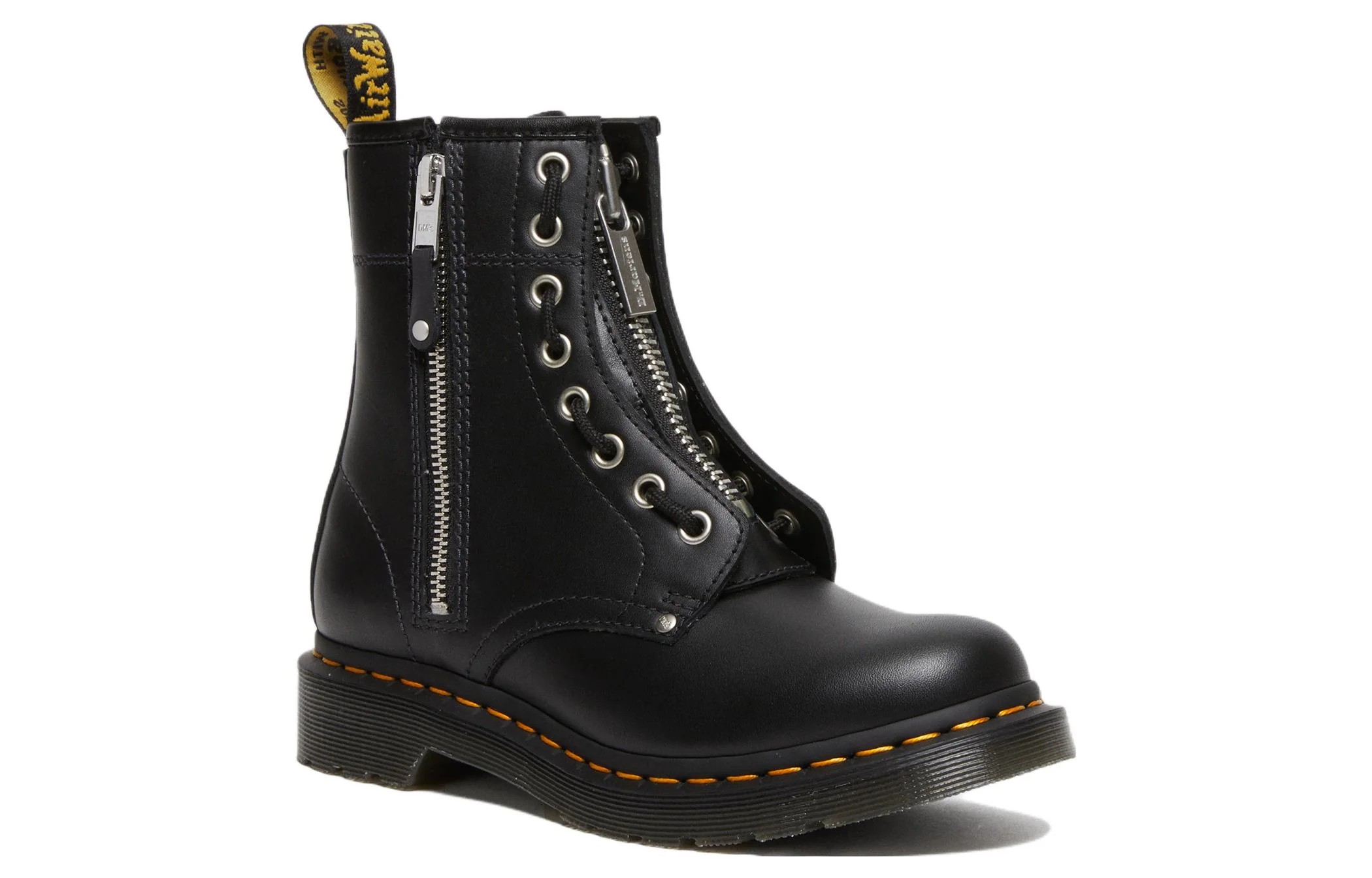 (WMNS) 1460 Double Zip Leather Lace Up Boots 'Black' 27629001