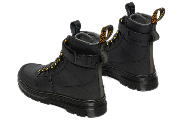 Combs Tech Coated Canvas Casual Boots 'Black Yellow' 27114001