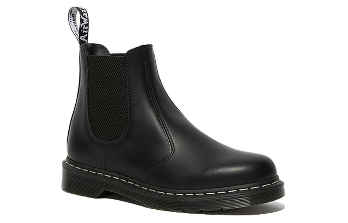 Dr.Martens 2976 White Stitch Leather Chelsea Boots 'Black' 26257001