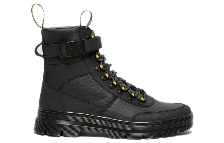 Combs Tech Coated Canvas Casual Boots 'Black Yellow' 27114001