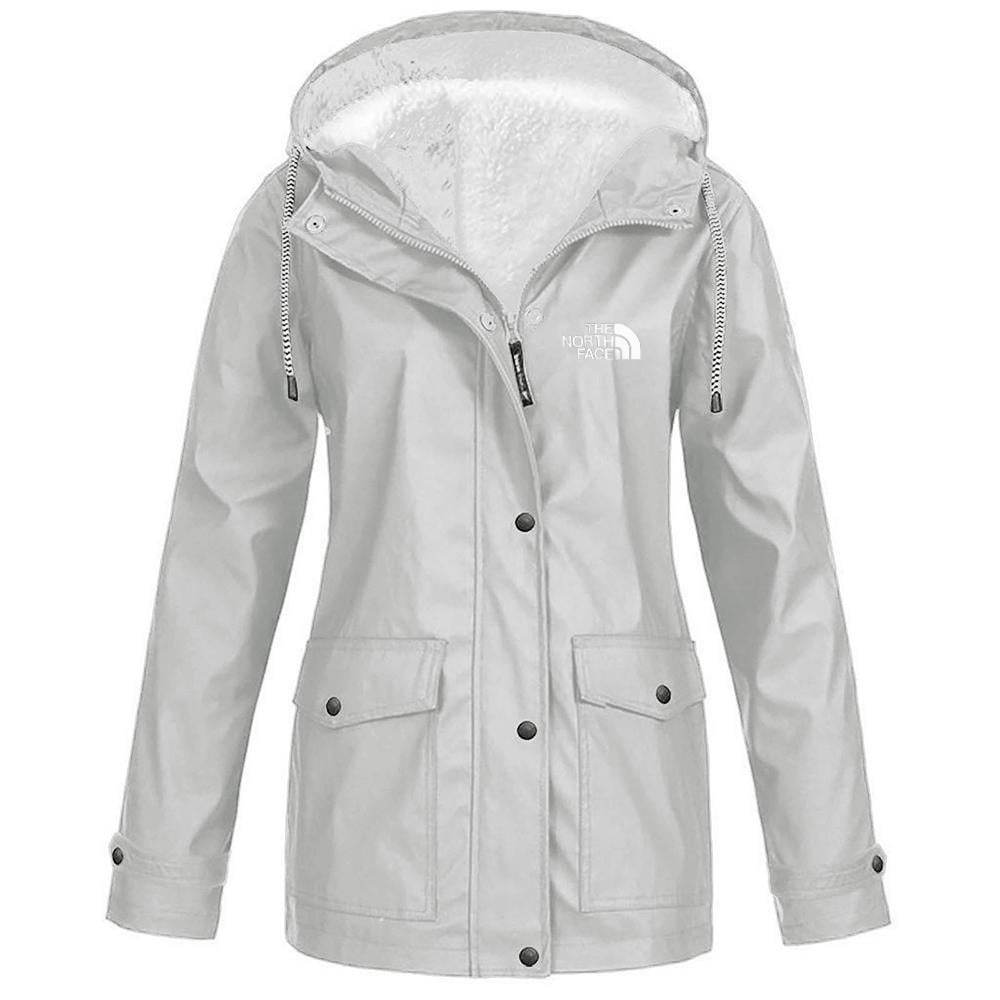 Women's fleece windproof hooded jacket
