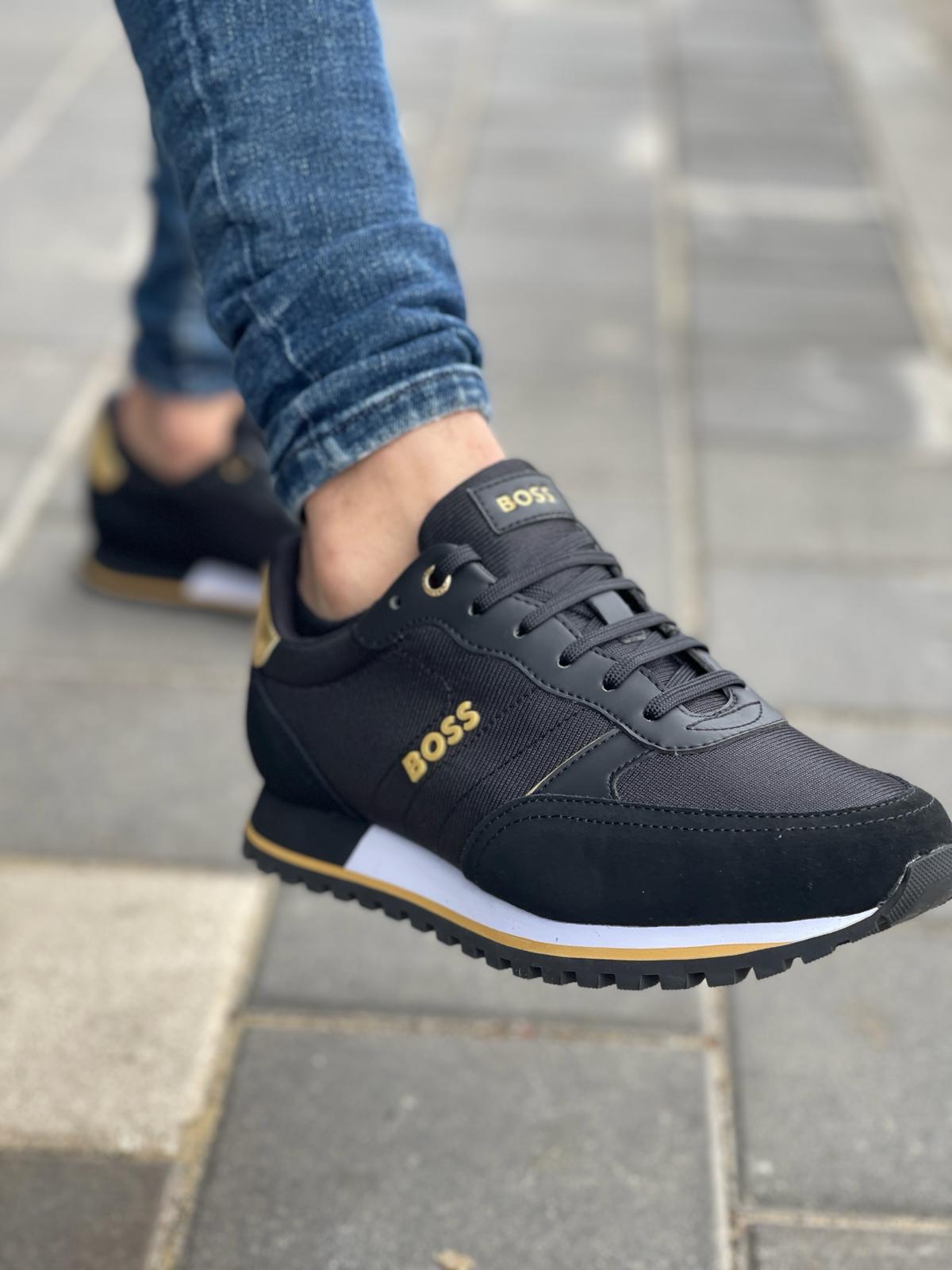 Orange Black Parkour Running Sneakers