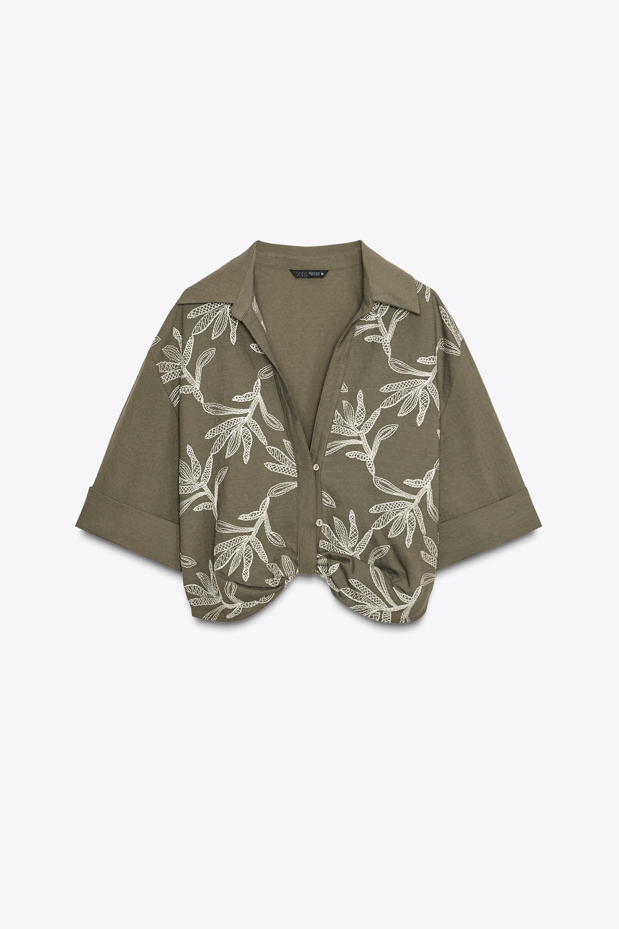 EMBROIDERED SHORT SHIRT