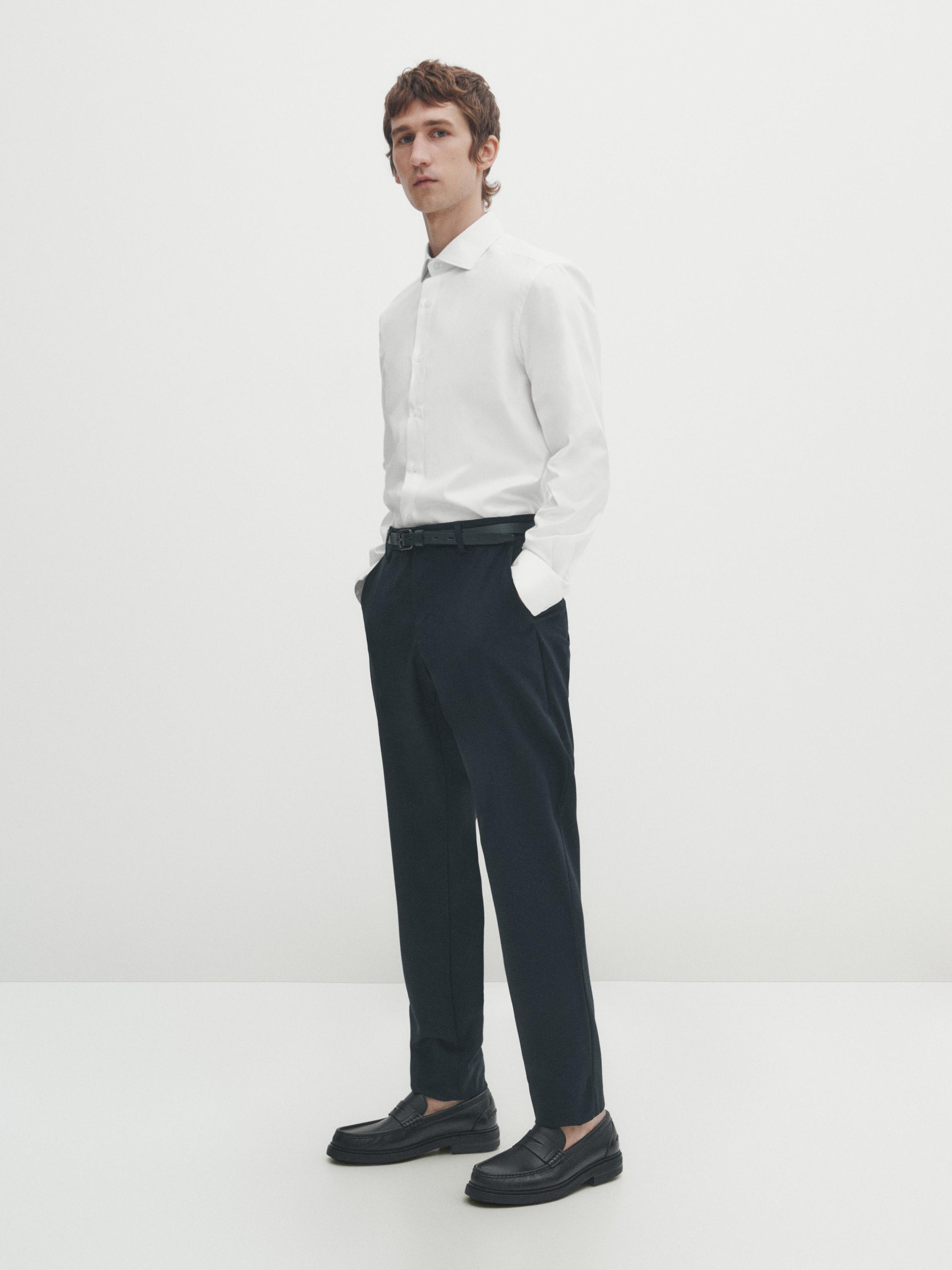 Slim fit 100% cotton shirt