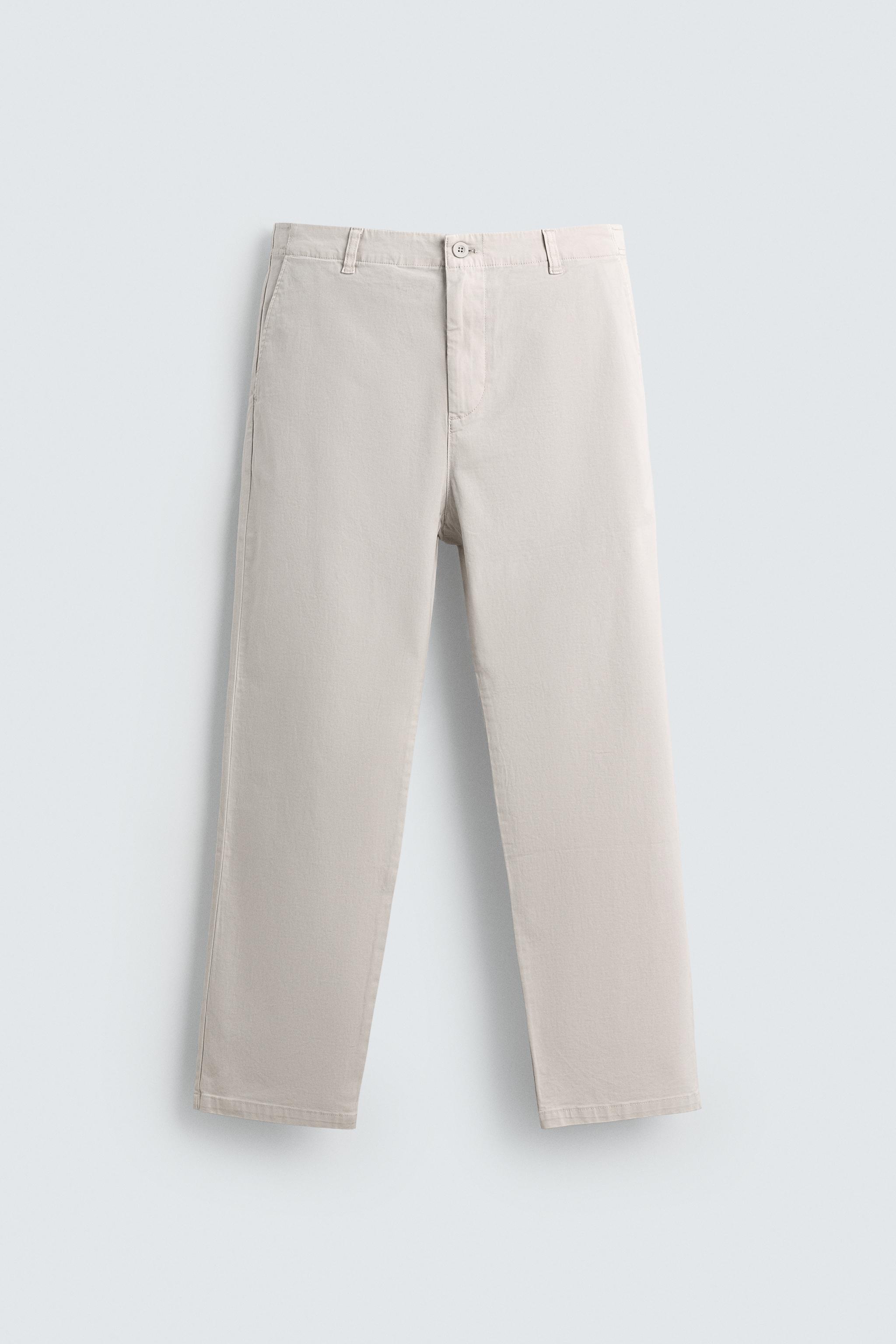 STRAIGHT FIT TWILL PANTS