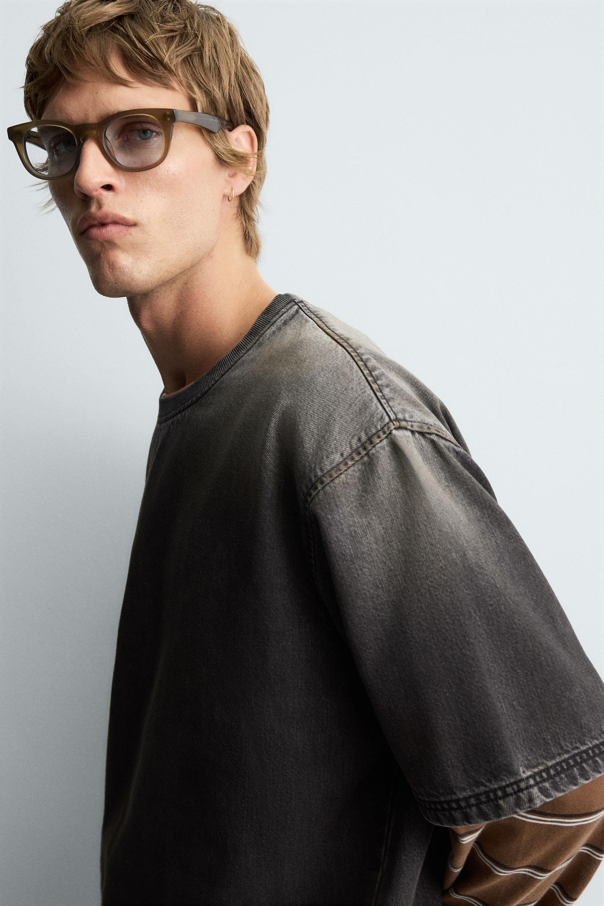 WASHED DENIM T-SHIRT