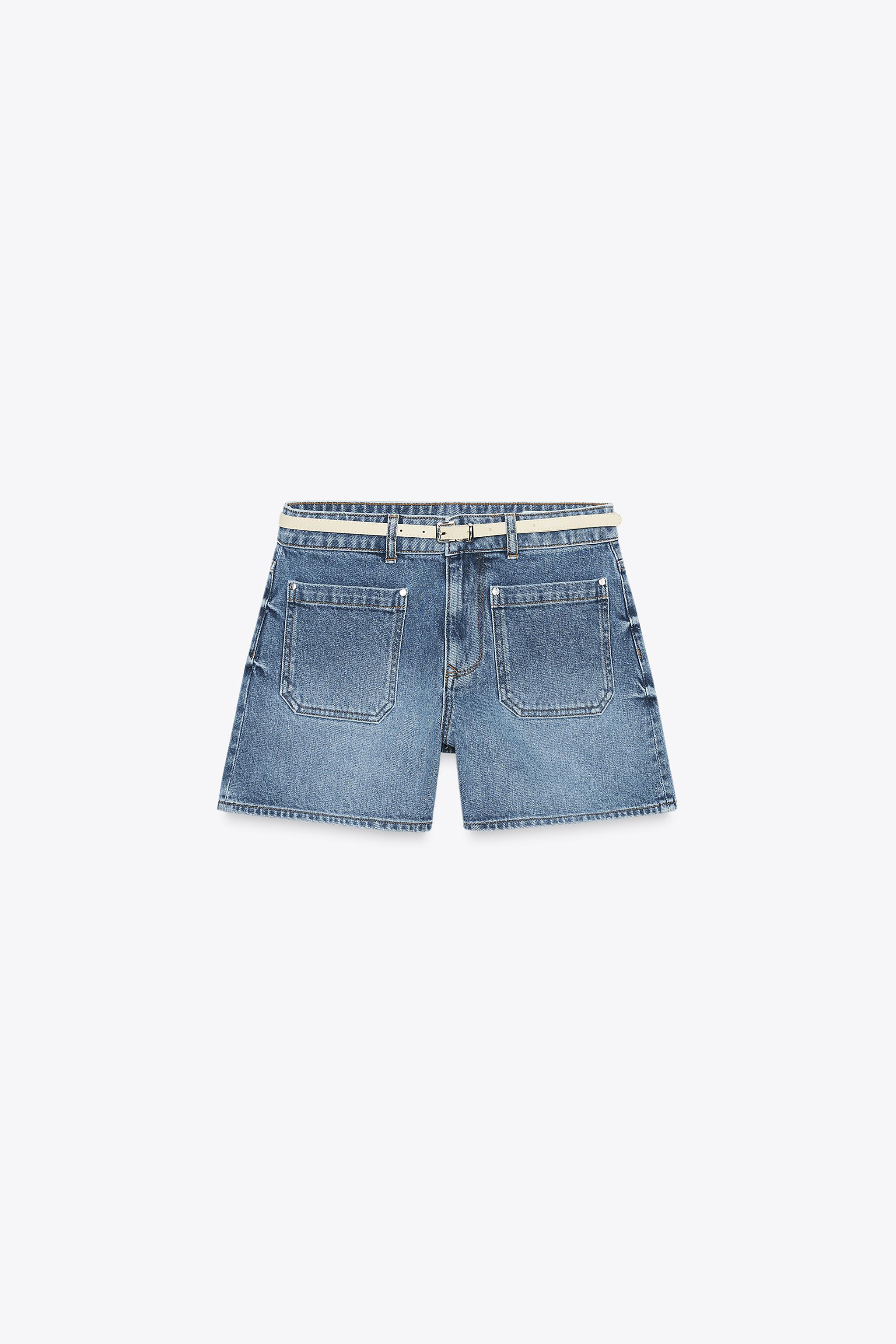 Z1975 BELTED DENIM SHORTS