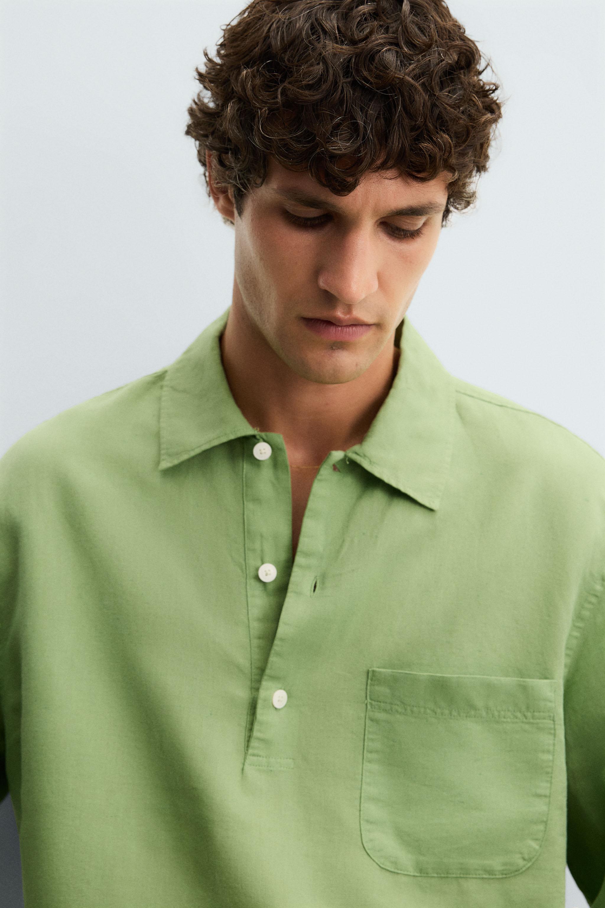 LINEN - COTTON POLO SHIRT