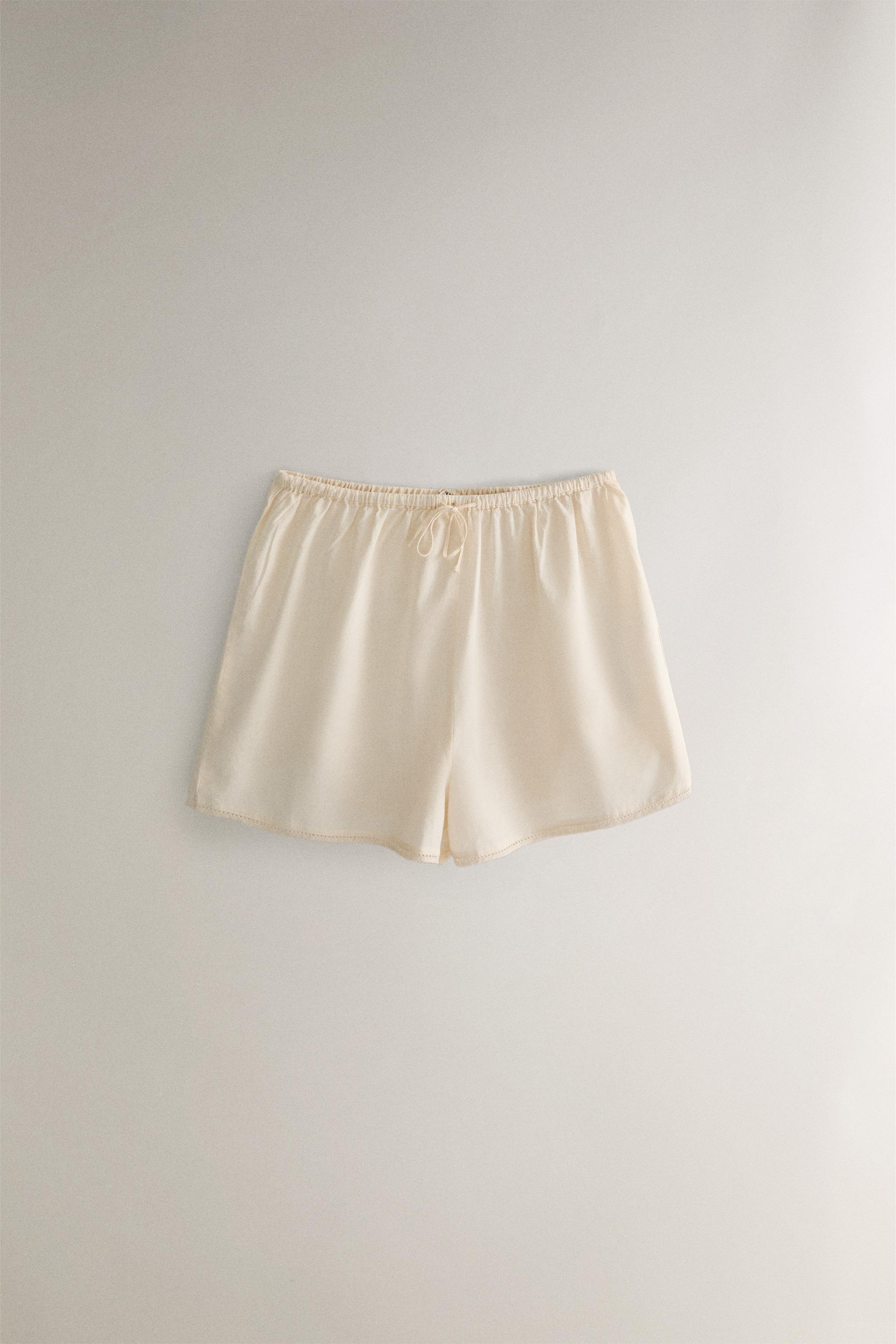 EMBROIDERED COTTON SHORTS