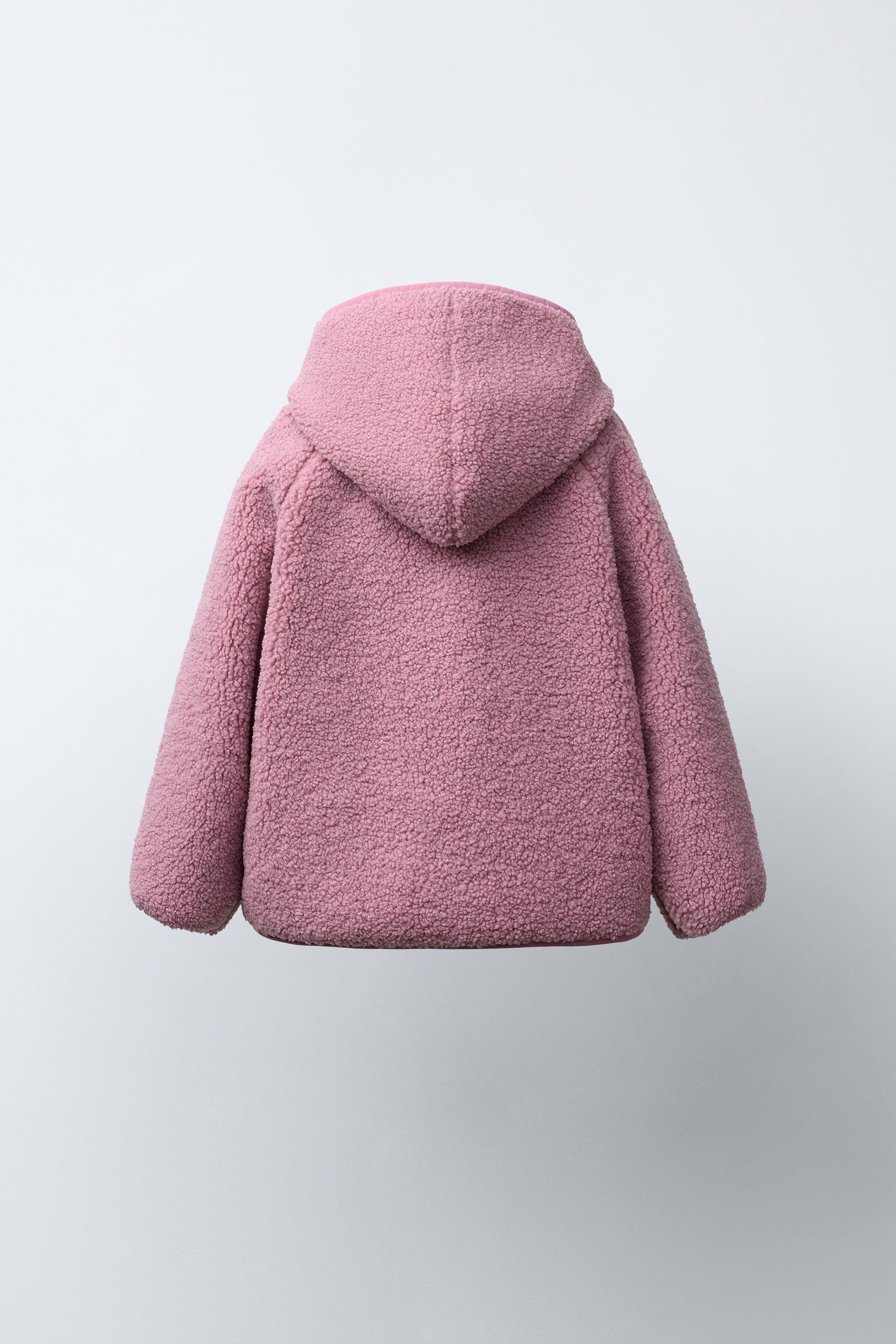 HOODED FAUX SHEARLING JACKET