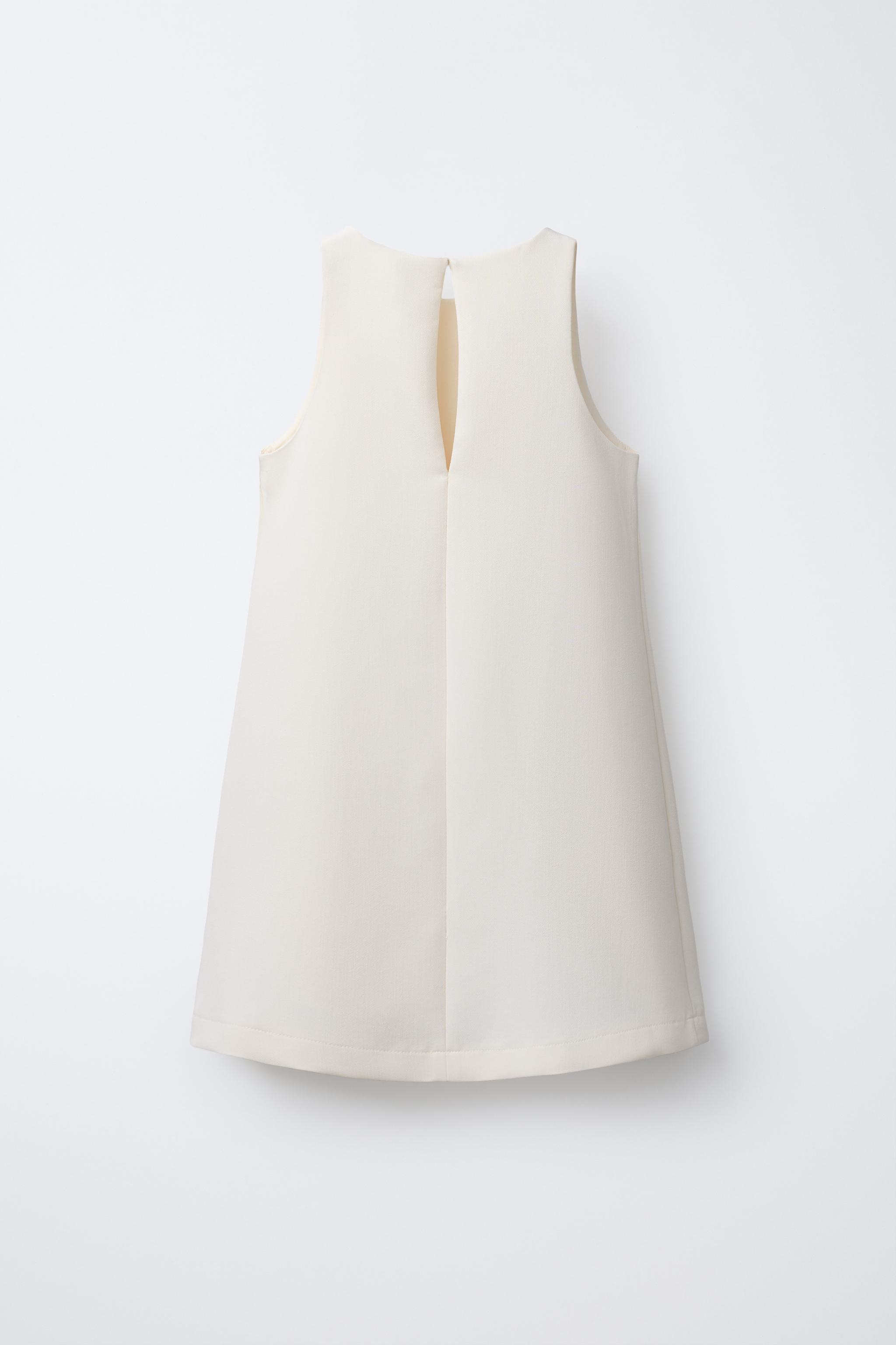 CONTRAST BOW PINAFORE DRESS