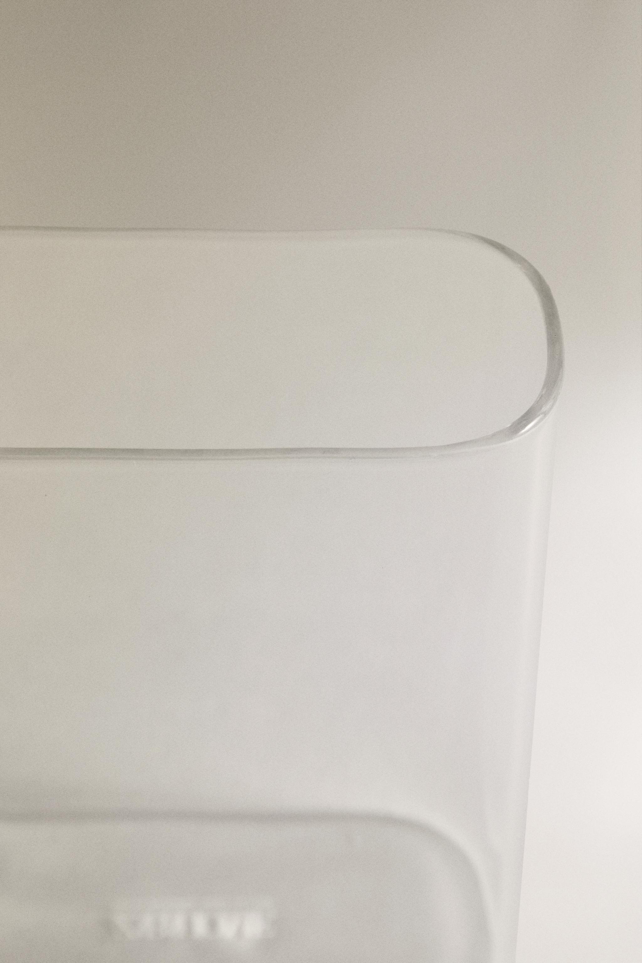 BOROSILICATE GLASS TOOTHBRUSH HOLDER WITH LETTERS