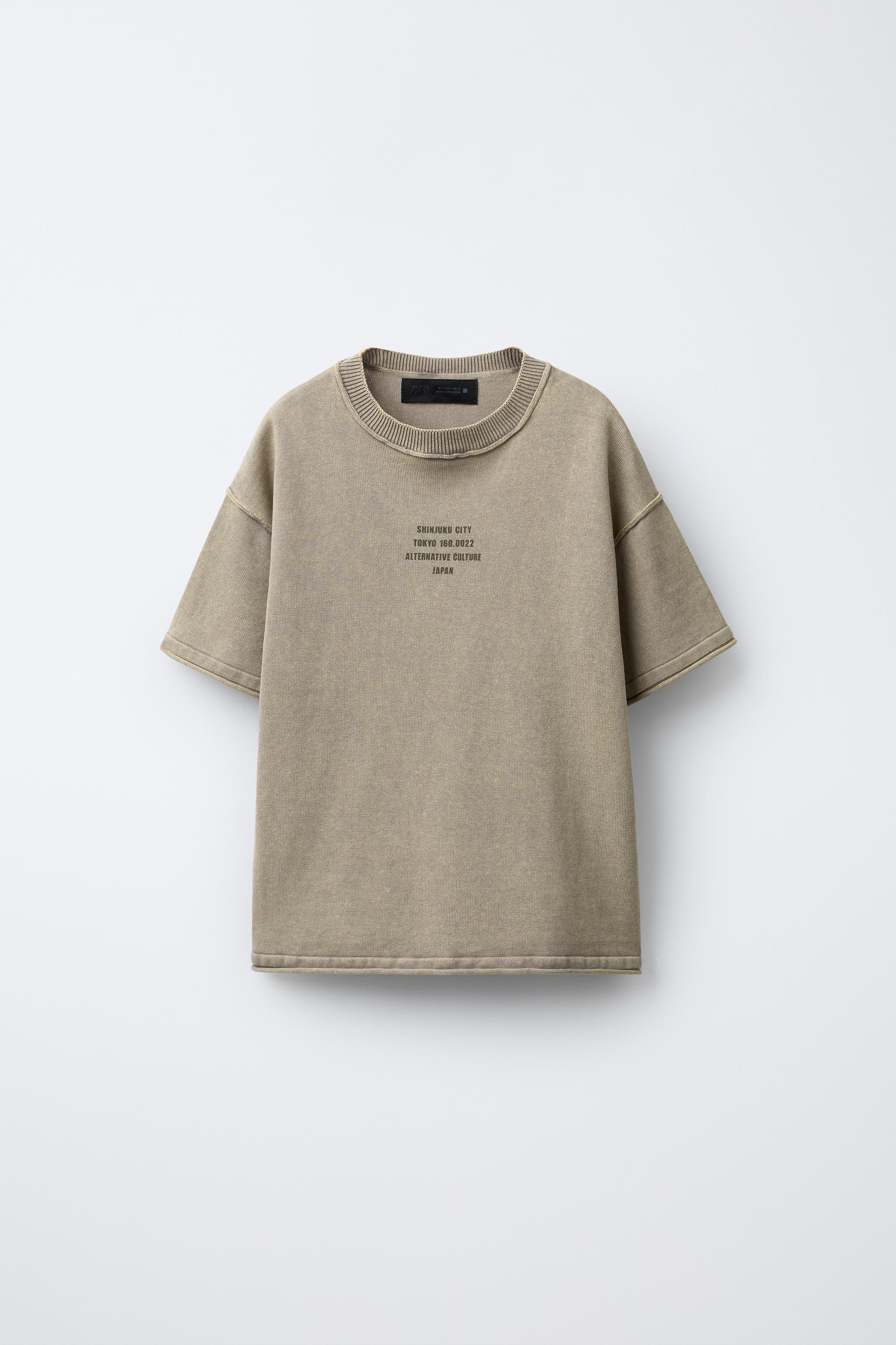 TEXT KNIT T-SHIRT