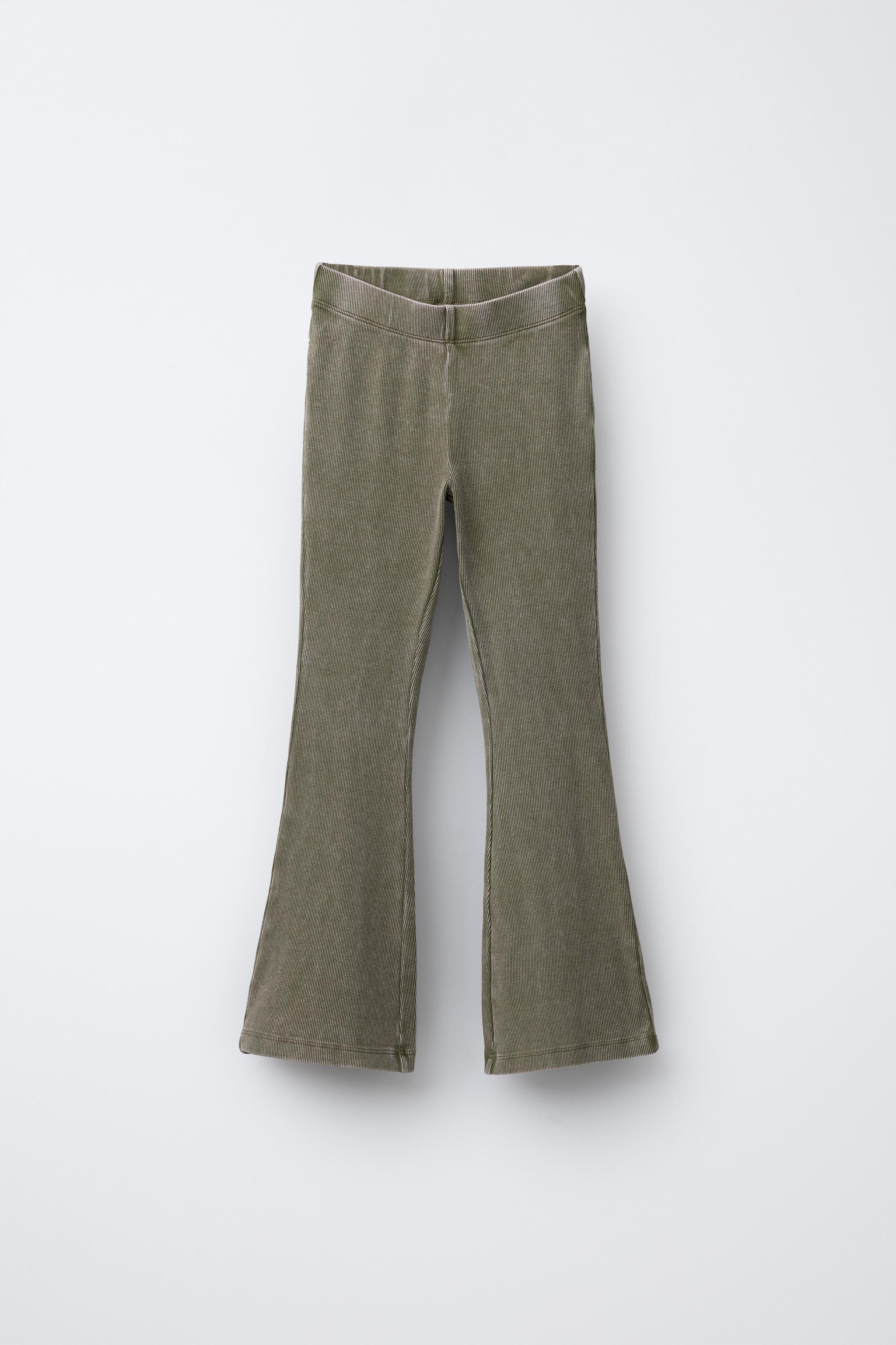 HEAVY WEIGHT T-SHIRT AND WASHED EFFECT RIB FLARE LEGGINGS SET