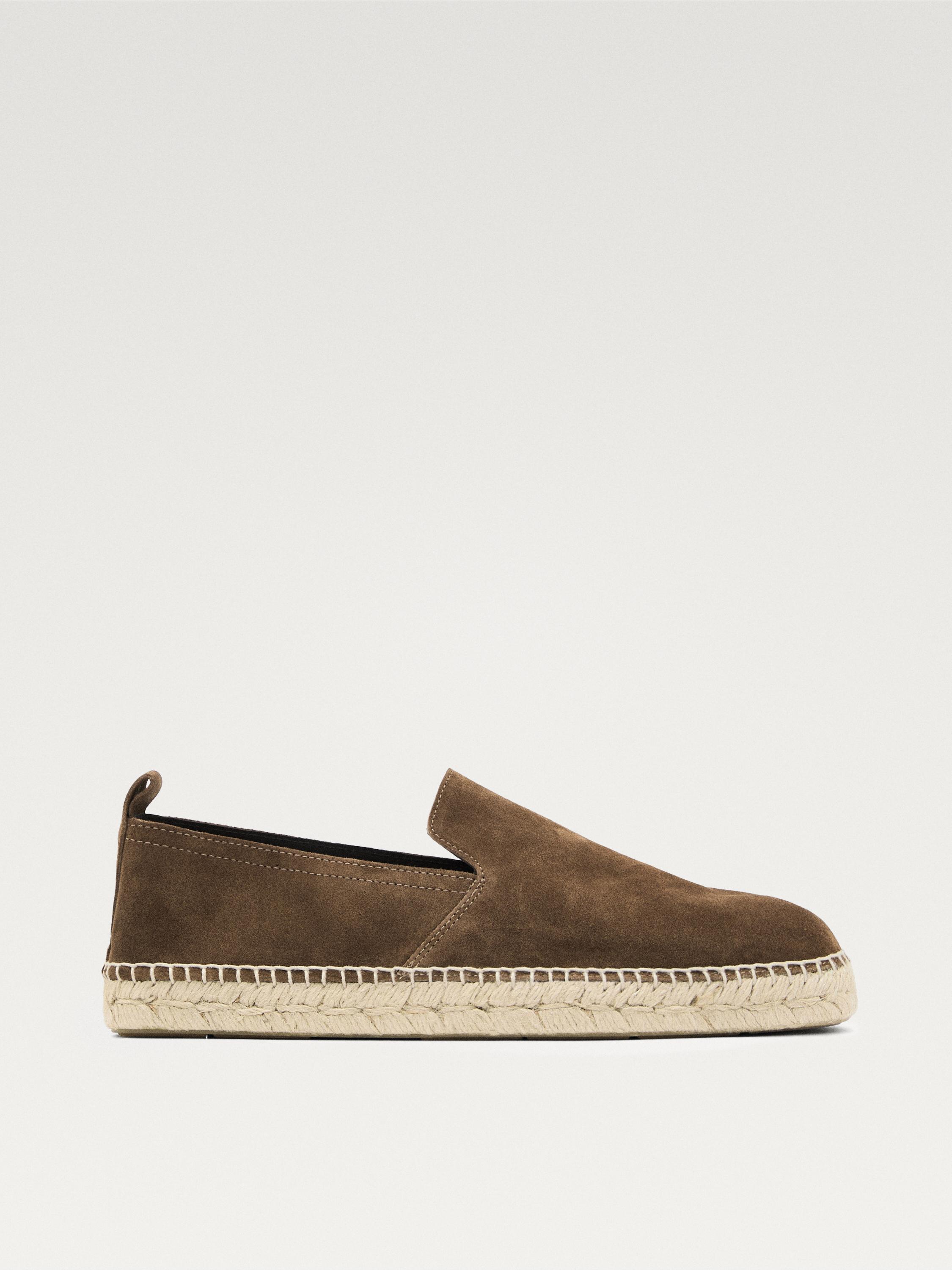 Split suede espadrilles